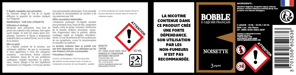 Bobble 10ml - Noisette
