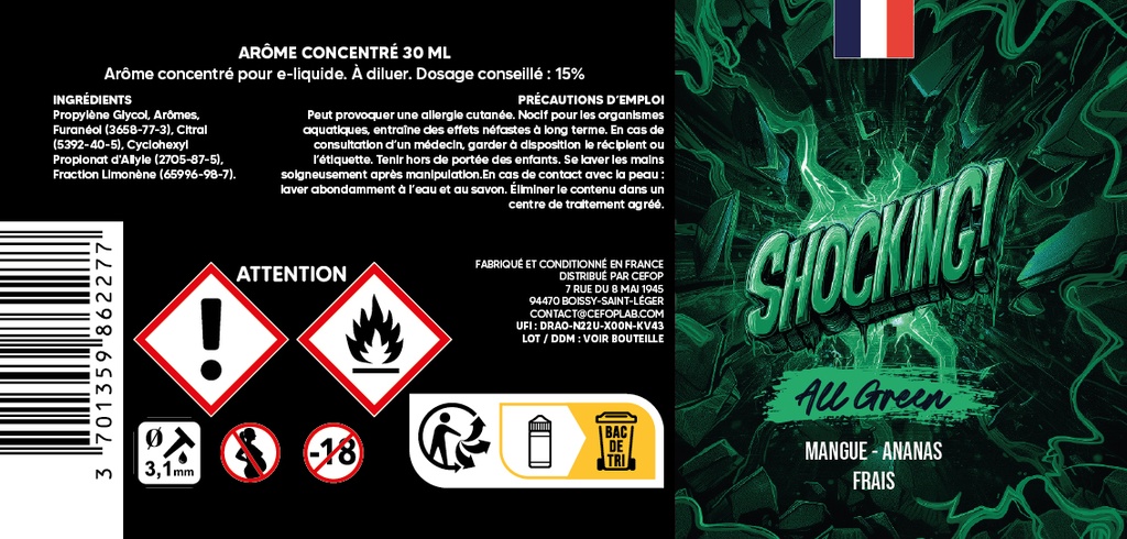 Shocking - All Green 30ml 