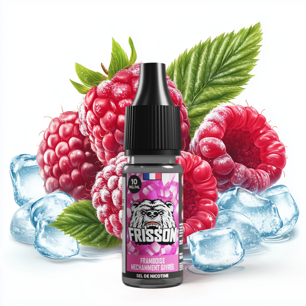 Frisson 10ml SDN (Boite de 6) - Framboise Méchamment Givrée  (10 mg/mL de nicotine (sels))