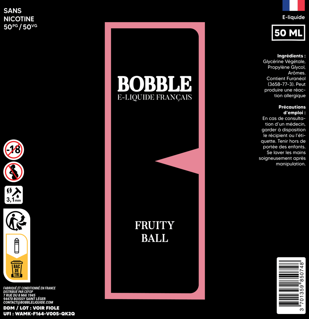 Bobble 50ml - Fruity Ball 
