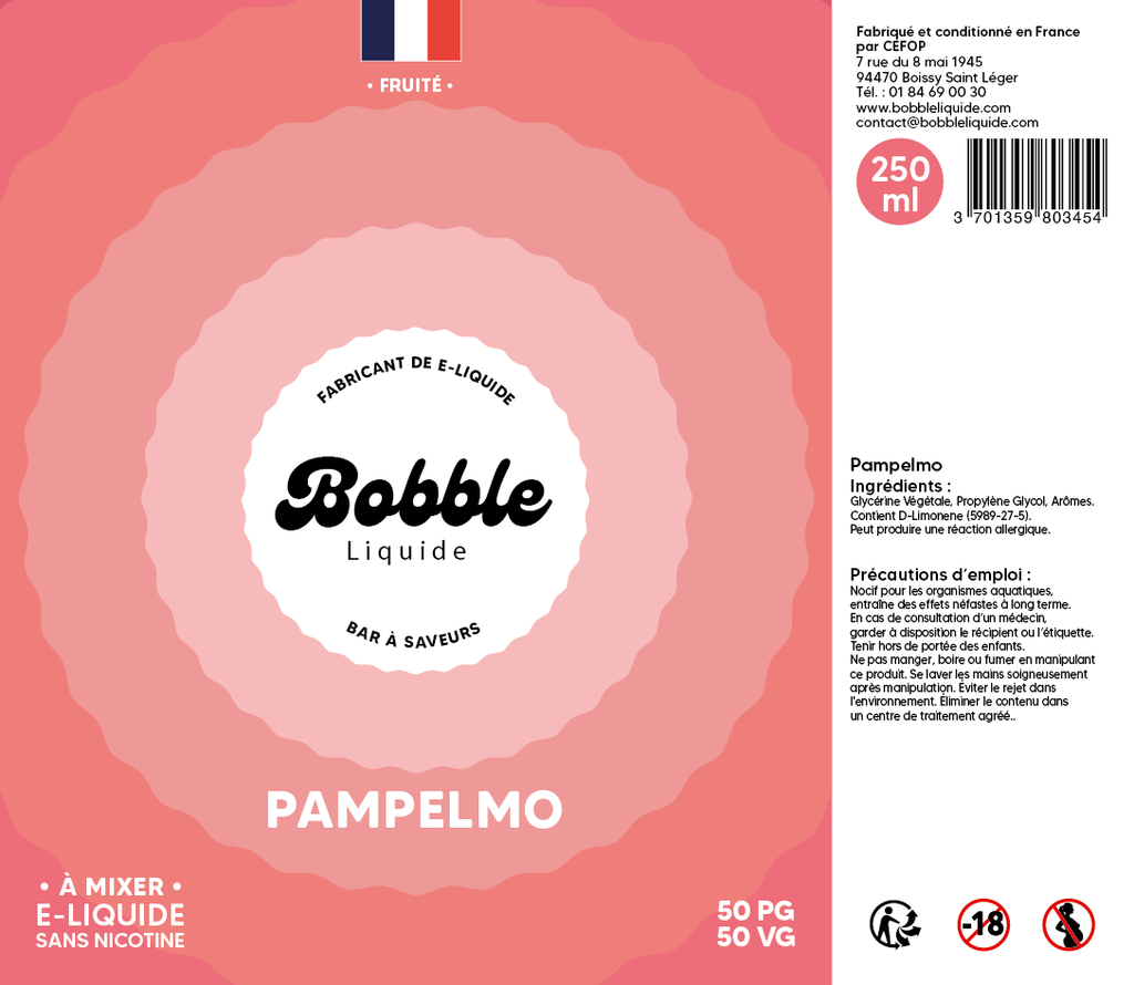 Bobble Bar 250ml Pampelmo