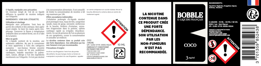 Bobble 10ml - Coco 