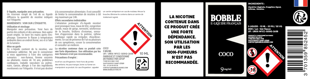 Bobble 10ml - Coco 