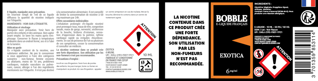 Bobble 10ml - Exotica 