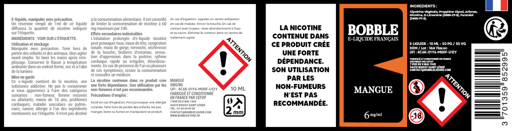 Bobble 10ml - Mangue 