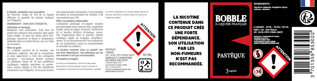 Bobble 10ml - Pastèque 