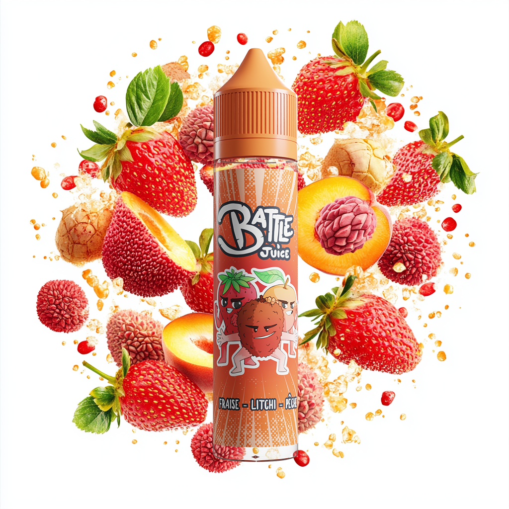 [BJUICE-LP50] Battle Juice 50ml - Fraise Litchi Pêche
