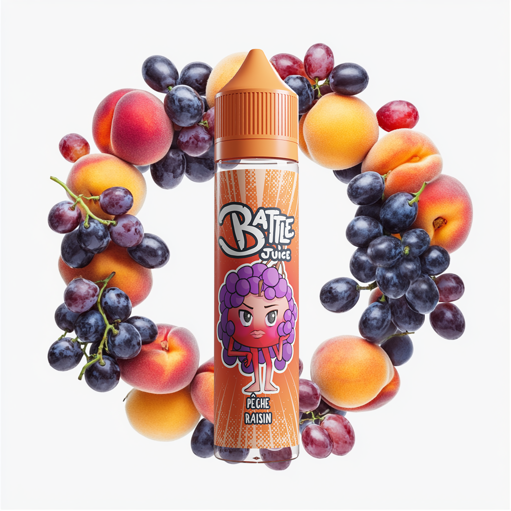 [BJUICE-PR50] Battle Juice 50ml - Pêche Raisin