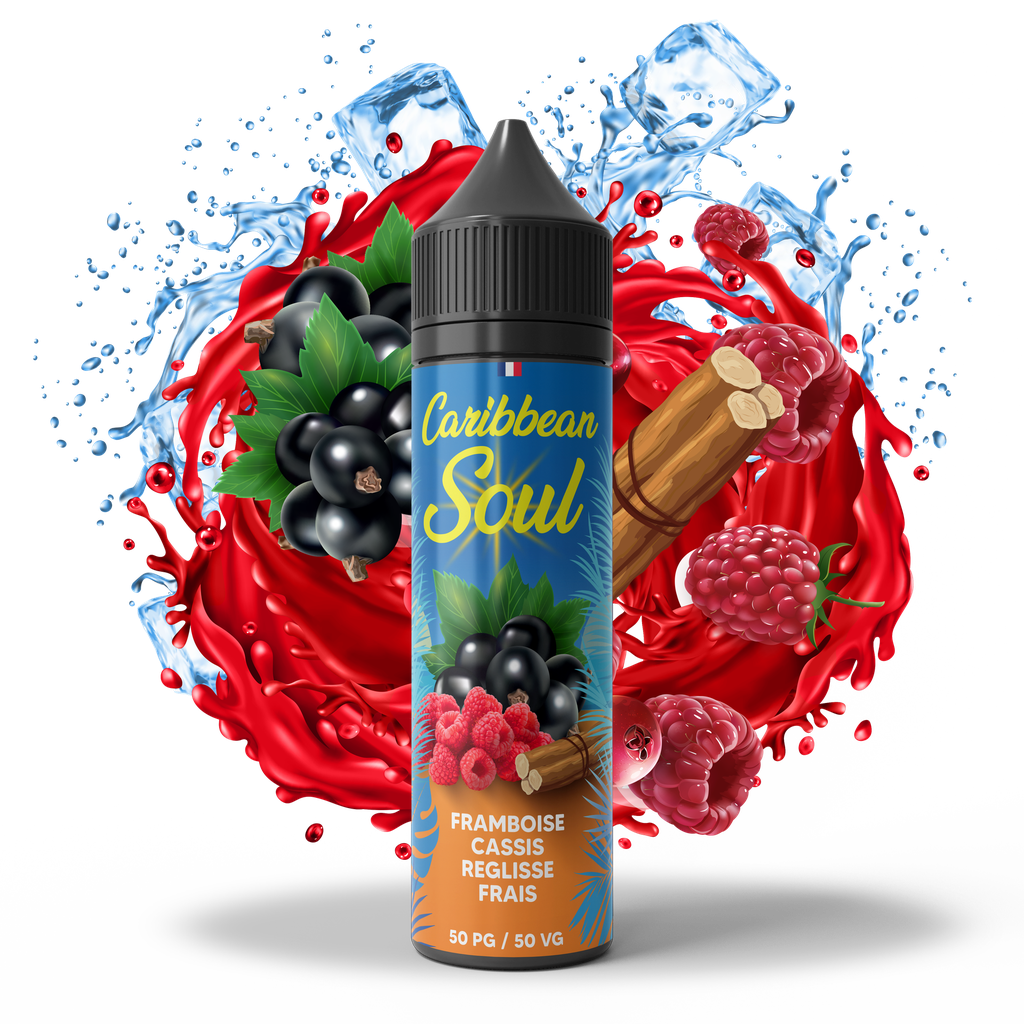 Caribbean Soul 50ml - Framboise Cassis Reglisse Frais
