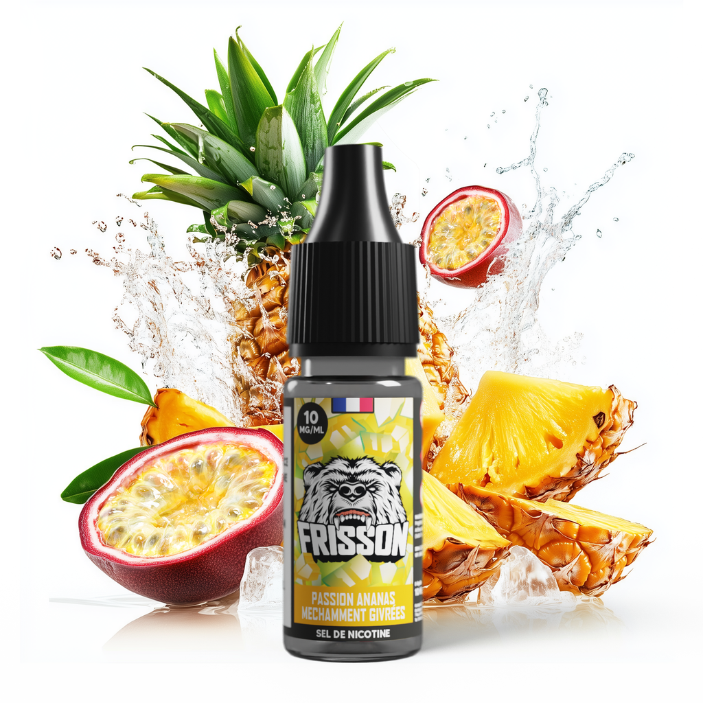 Frisson 10ml SDN (Boite de 6) - Passion Ananas Méchamment Givrée  (10 mg/mL de nicotine (sels))